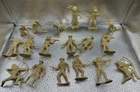 18 VINTAGE MARX WESTERN TOWN PLAYSET TAN COWBOYS 54MM