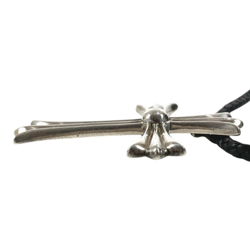CHROME HEARTS CROSS LARGE CH Cross Large Choker Pendant Leather
