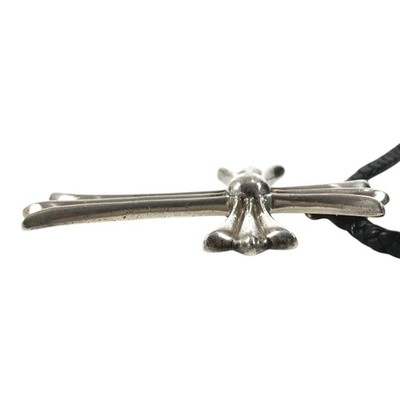 CHROME HEARTS CROSS LARGE CH Cross Large Choker Pendant Leather