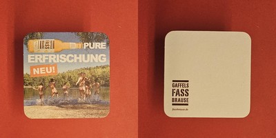Gaffels Barrel Shower New! brewery beer mat beer