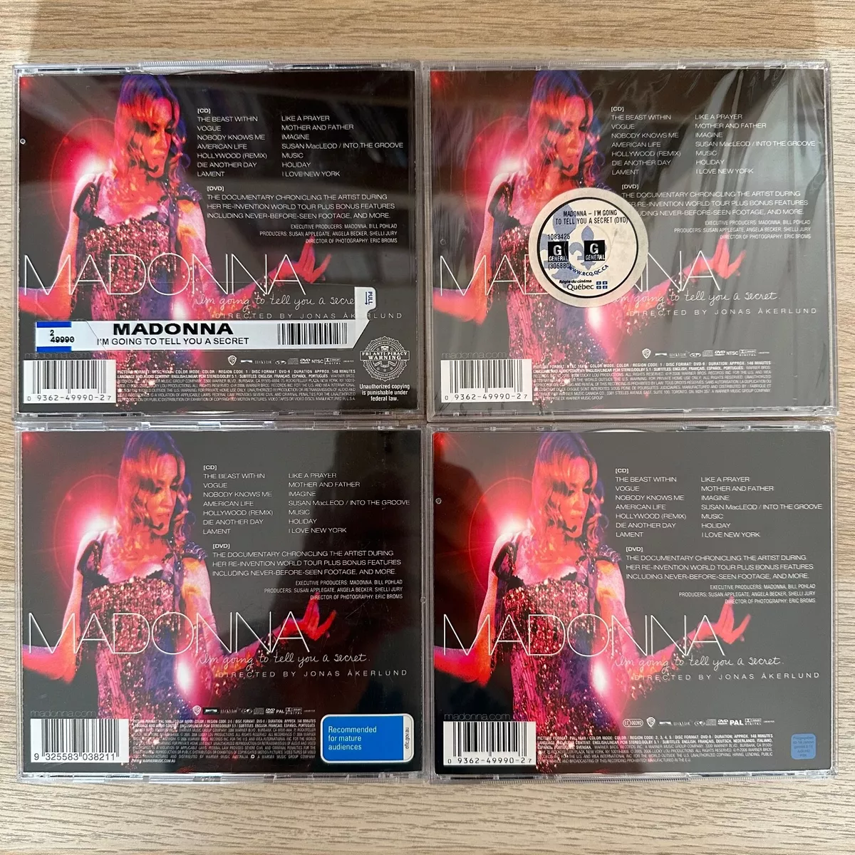 MADONNA - I'm Going To Tell You A Secret - DVD/CDs SET