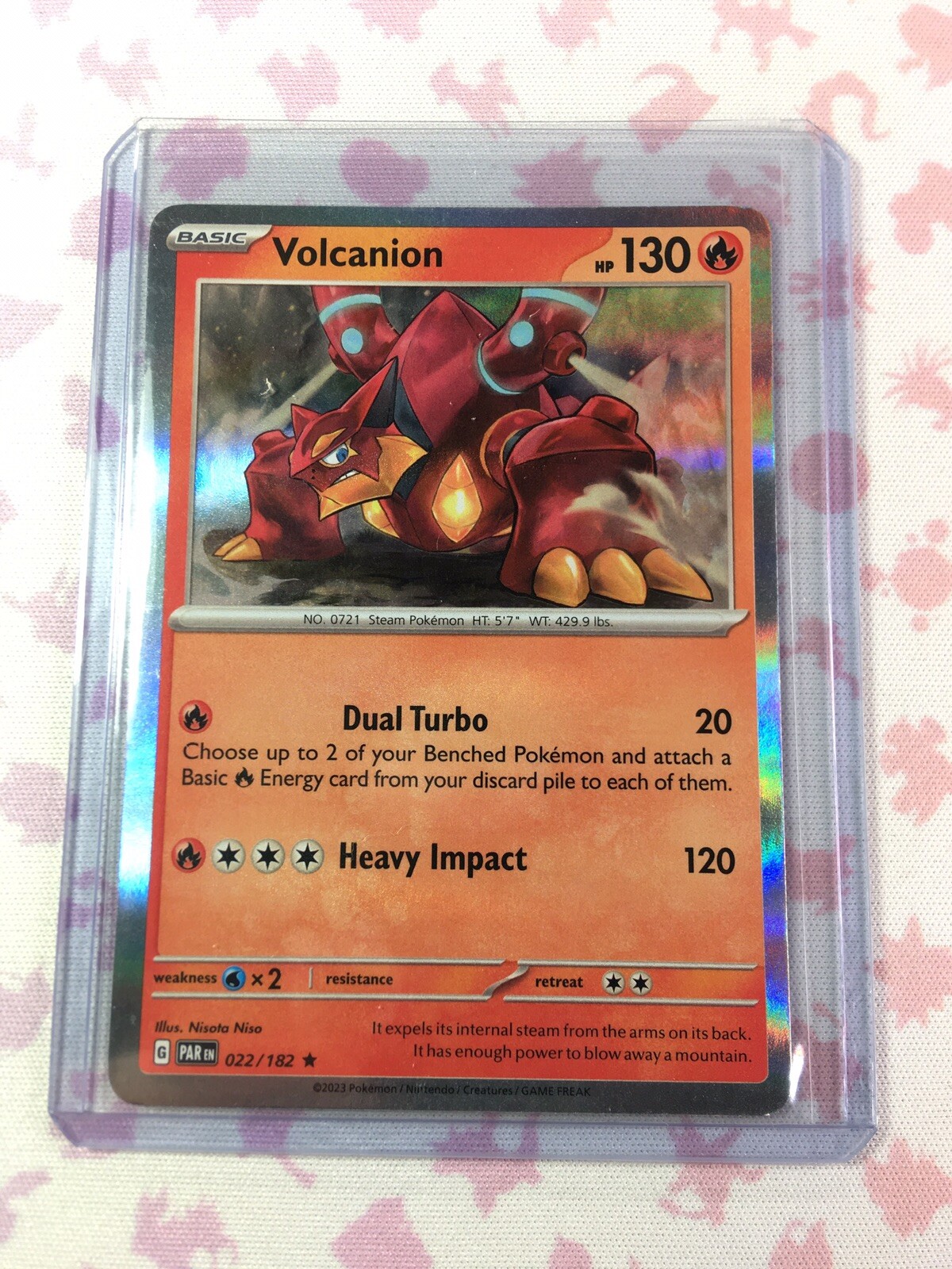 Volcanion 22/182 Holo NM Scarlet & Violet (Paradox Rift) Pokemon Card