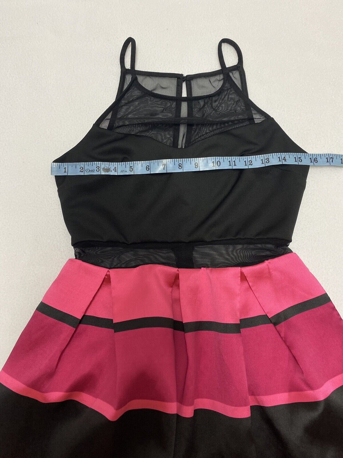 BCX juniors fit and flare illusion pink & black s… - image 4