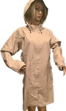 Exofficio Rain Logic Trench Coat Jacket - Women's Travel Medium M Vellum White