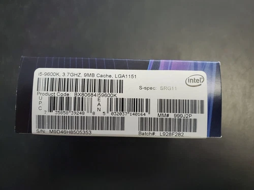 Intel Core i5 9600K 3.70GHz 9M Cache 6-Core CPU Processor LGA1151 95W SRELU BOX - Picture 3 of 4