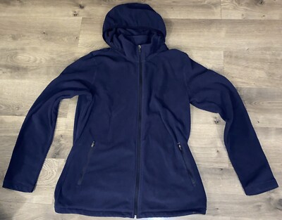 Merrell Jacket Large Navy Solid Full Zip  Fleece Lined Outdoors Women s Zip Pock