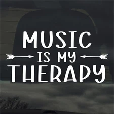 Music Is My Therapy Custom Vinyl Sticker Decal Car Window Laptop More