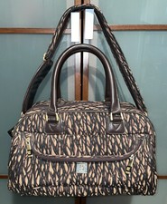 Diane Von Furstenberg Brown Abstract Print Tapestry Carry On Luggage Travel Bag