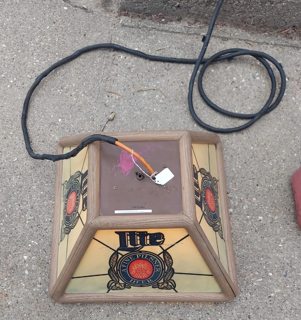 Vintage 1980s Miller Lite Pool Table Light A Fine Pilsner Beer