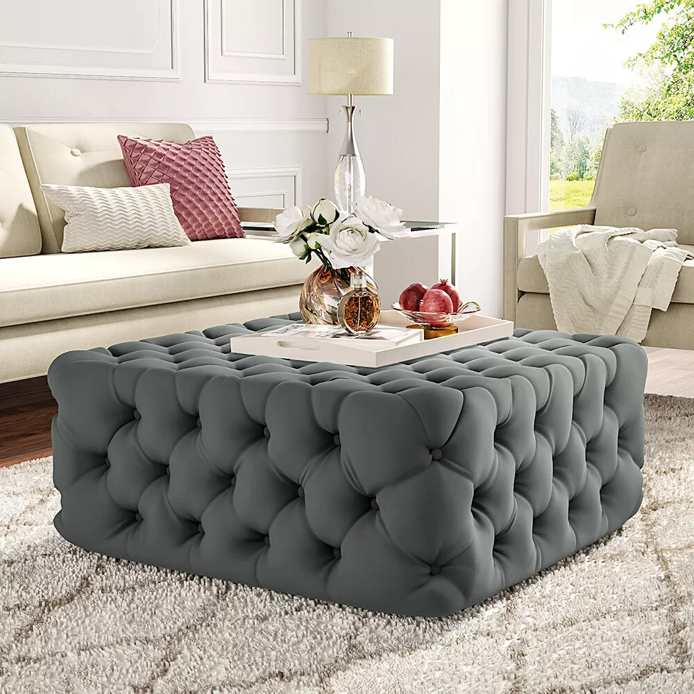 Tufted stool sale