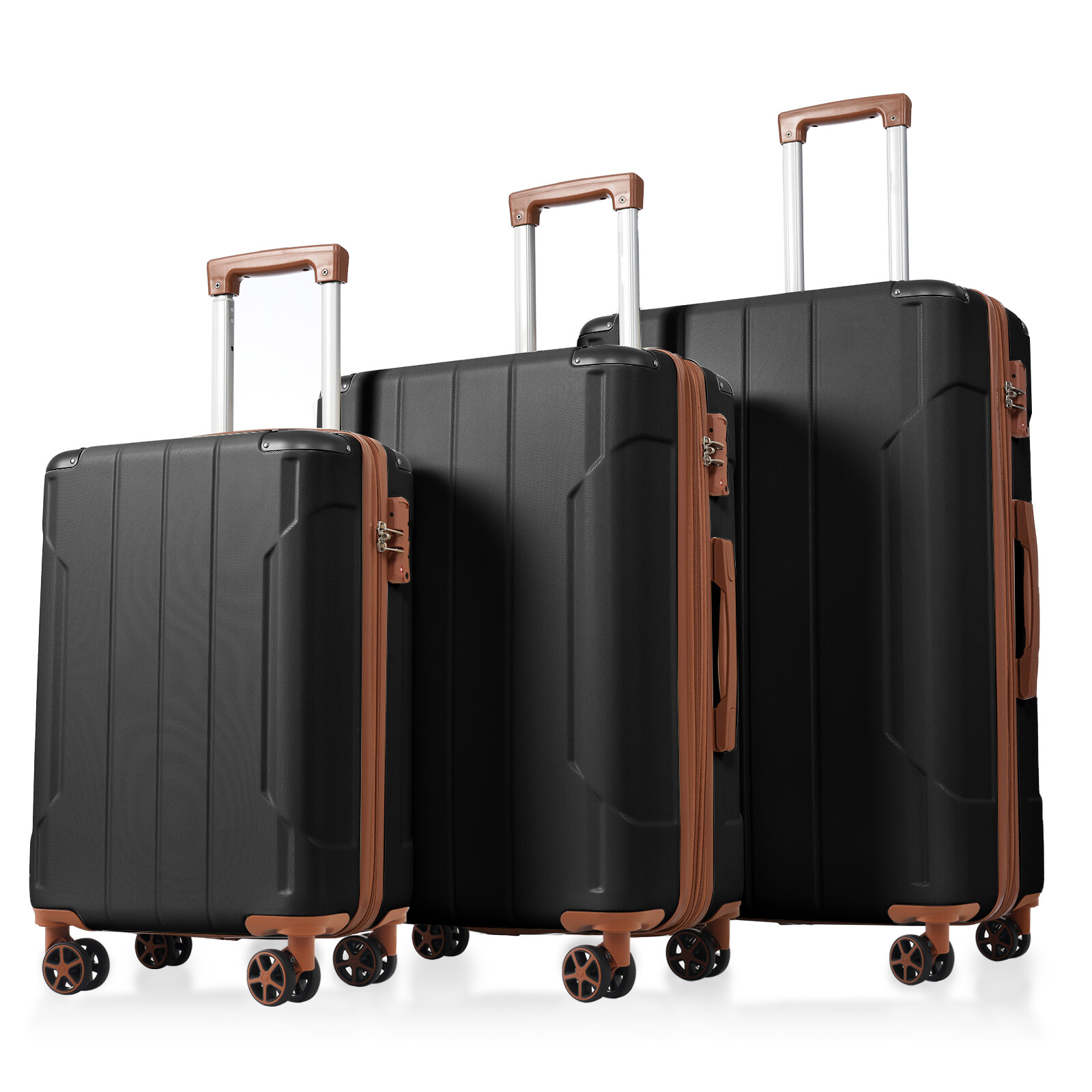 3Pcs ABS Hardshell Luggage Set Spinner Suitcase TSA Lock 20