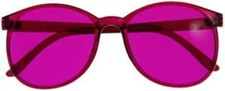 NEW Color Therapy MAGENTA Relaxing ROUND Chakra Glasses