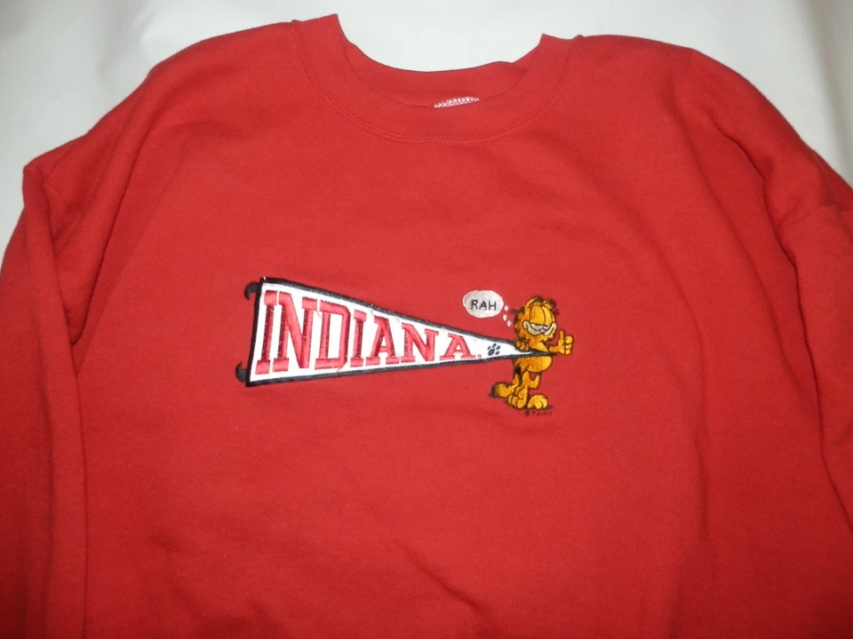 Sudadera De Colección Indiana Hoosiers Garfield XXL Rojo Jerzees EE. UU. RAH Rara Años 90 Foto 2 de 4