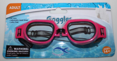 Swimgear Adult - Pink Swim Goggles - PC lens - Adjustable - Latex Free - Age 14+
