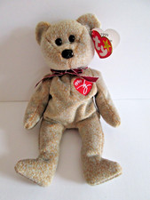 Ty 1999 Signature Bear Beanie Baby With Tag retired with error Pre-owned Beige