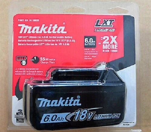 GENUINE MAKITA BL1860B 18V LI-ION Battery W/Indicator Authentic