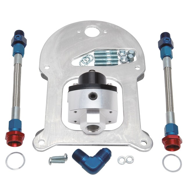 Edelbrock 8192 Fuel Pressure Regulator Kit w/ Carb Mount and 4150 Inlet