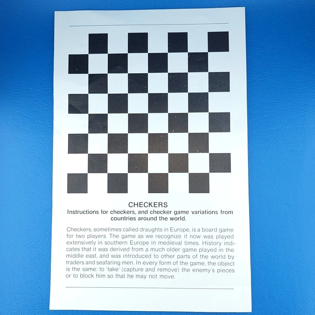 Turkish Checkers, Board Game