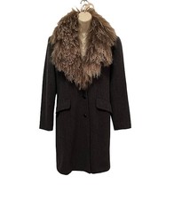 Vintage Beautiful Mackintosh Women’s Mongolian Lamb Collar 100% Wool Coat