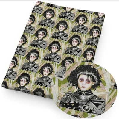 Tim Burton Edward Scissorhands FAUX LEATHER SHEET 8 X 12'' 1155132 movie SMOOTH