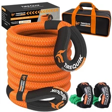 1-1/8"x30ft 51,500lb kinetic recovery rope kit with soft shackles fortrucks/ATVs