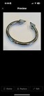 Vita Fede, Stamped Silver Titan crystal Bracelet with Crystal