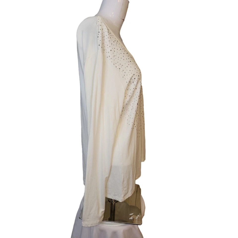 Tara Collection Large blouse women rhinestone longsleeve stretch scoop  - image 4 of 4