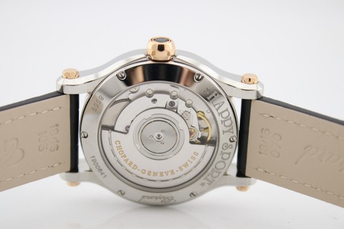Chopard Happy Sport Auto 18k RG & Steel Factory Diamond Watch 278559-6003 - Picture 10 of 12