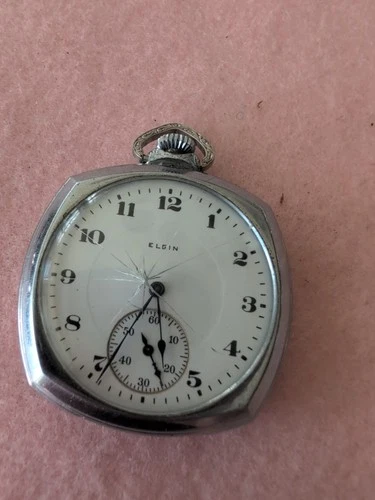 Antique Elgin Watch Complete Pocket Watch, 17 Jewels, Works