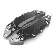 2pcs Car 3D Style Metal Brake Caliper Covers Universal For Medium Black