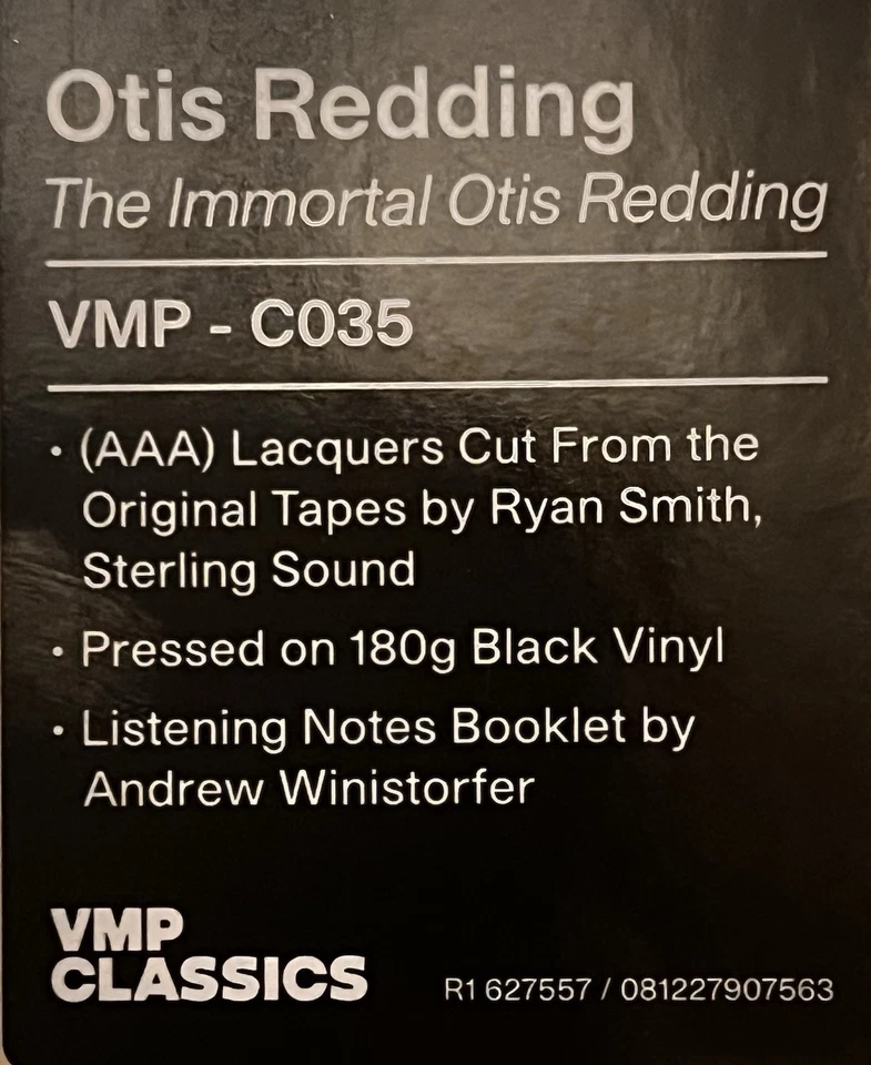The Immortal Otis Redding NEW Vinyl Me Please VMP C035 AAA RYAN K SMITH - Image 3 of 3