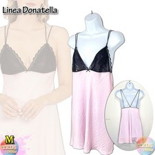 NWT Linea Donatella Women's M Double Strap Chemise Nightgown FSE010, Pink Rose