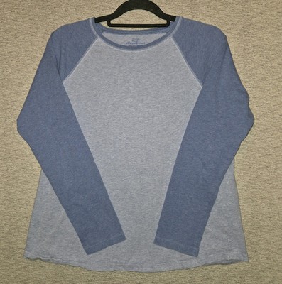 Vineyard Vines Raglan Crewneck Shirt Men's Large Blue Long Sleeve Pullover Top
