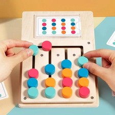 Montessori Wooden Color Shape Matching Board Game Early Educational Learning Toy
