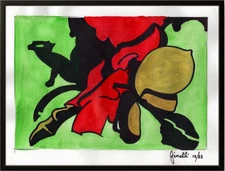 Finelli Original Art 11x14 PAINTING ABSTRACT EXPRESSIONISM Painting ARTWORK G5J