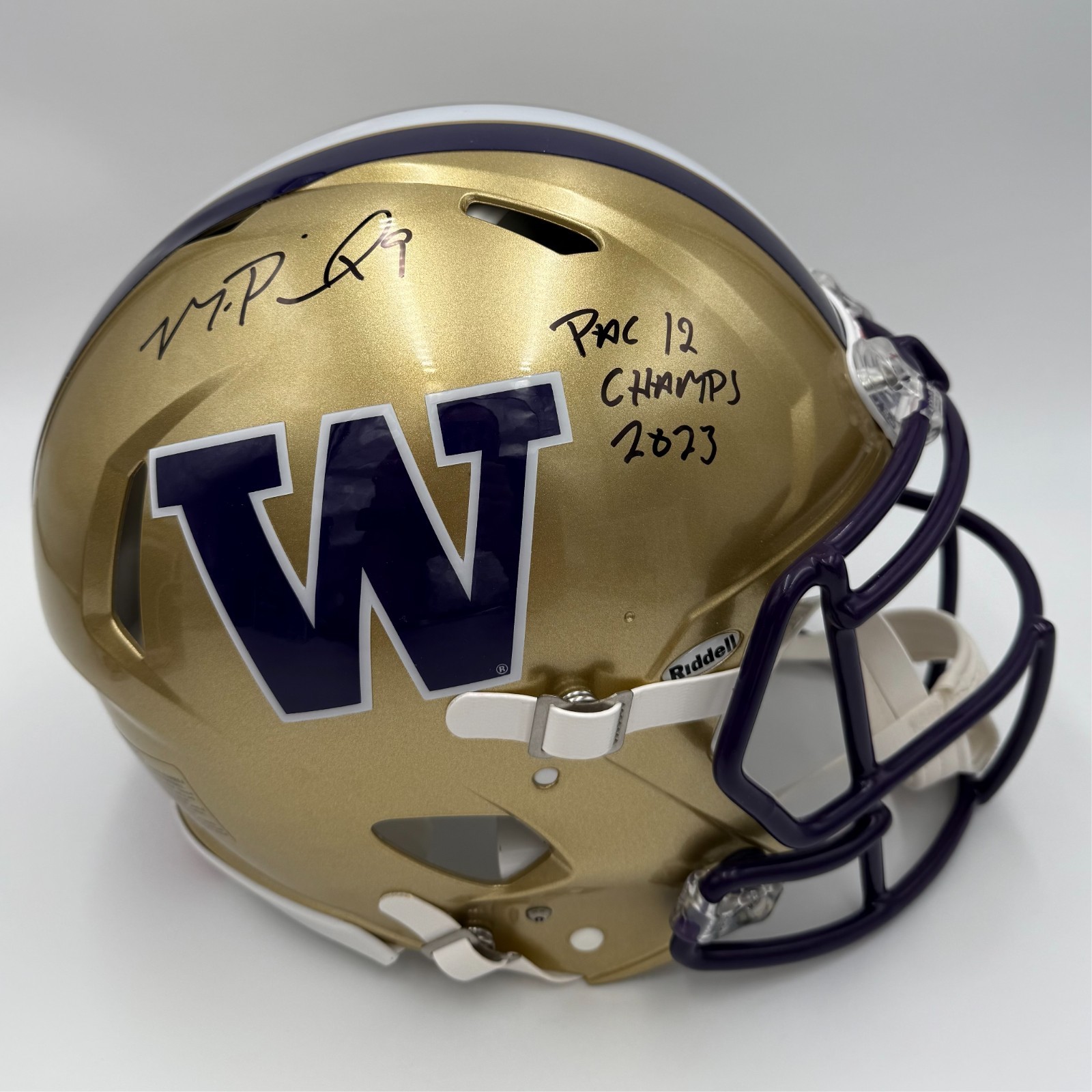 Michael Penix Jr. Autographed Signed Washington Huskies AUTHENTIC HELMET w/PAC 12 CHAMPS-BAS 