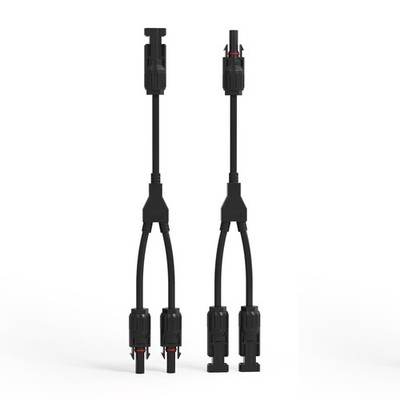 Renogy Solar Connectors Parallel Y Upgrade-1 Pair Y Branch, Black 