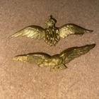 2 x RAF Royal Air Force WW2 Sweetheart Brooches Gilded