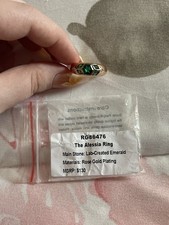 Bomb Party BP May 2026 Size 9 Ring The Alessia Ring LC Emerald Rose Gold New