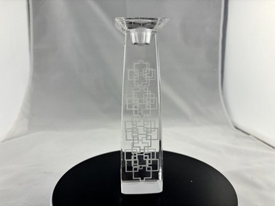Rosenthal Shanghai Express Crystal Candleholders Pair 18cm w/ Original Boxes