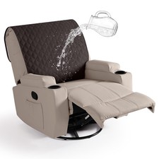 Ruaozz 100% Waterproof Recliner Chair Covers, Upgraded Backest-28", Chocolate 