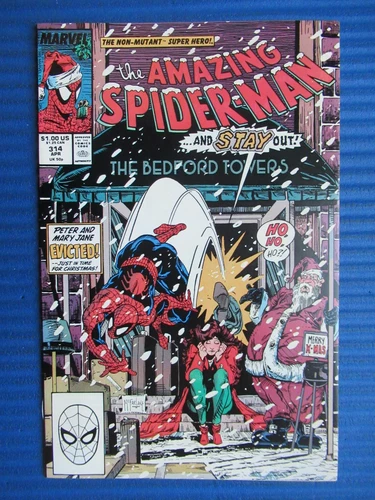 AMAZING SPIDER-MAN # 314 - (VF-) -MCFARLANE-PETER & MARY JANE GET EVICTED-X-MAS