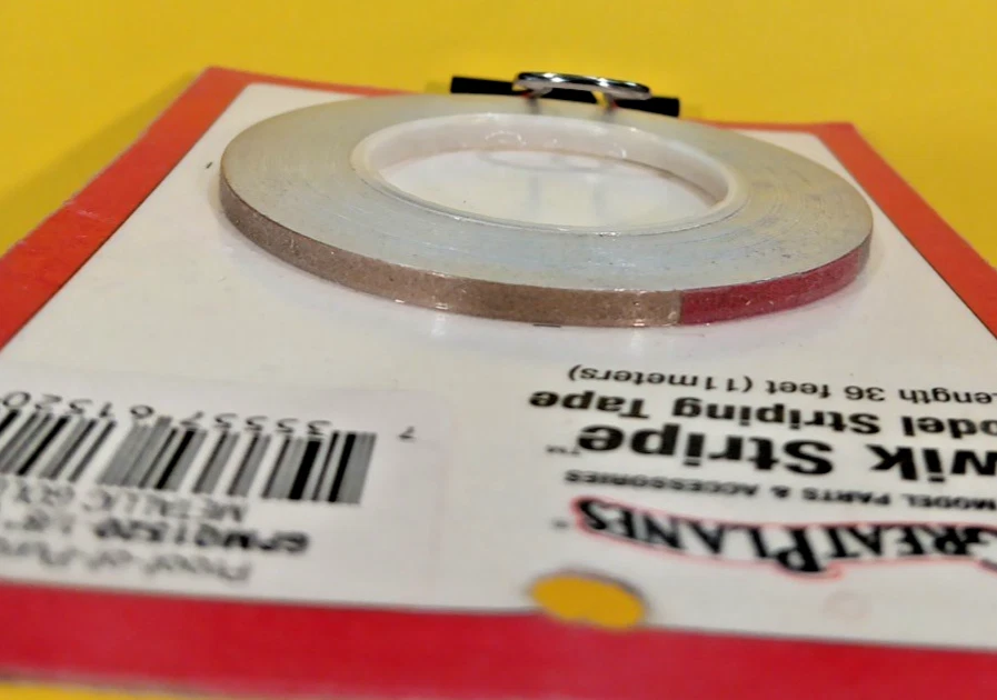 GREAT PLANES  KWIK STRIPE ~NIP!~36 FEET - PN #GPMQ1520 1/8" METALLIC GOLD - Image 3 of 4