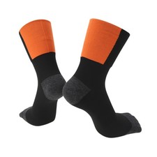 Orange Black Sports Cycling Socks Size M