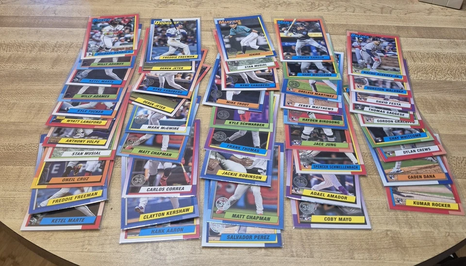 Topps & Topps Chrome 2025 Lot All Inserts & Paralells Stars & Rookies Included! - Image 2 of 4