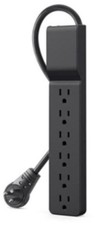 Belkin 6Outlet Surge Protector with 6ft Power Cord 3pack Model BSE600-06BLK-3P