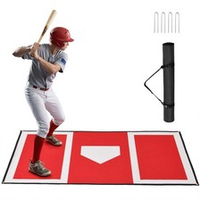 Batting Mat, 6x4ft Baseball Softball Hitting Mat for Batting Stance Practice, Ba