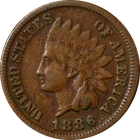 1886 Type 1 Indian Cent