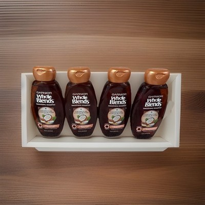 LOT (4) GARNIER WHOLE BLENDS COCONUT OIL & COCOA BUTTER SHAMPOO 16.9 FL OZ