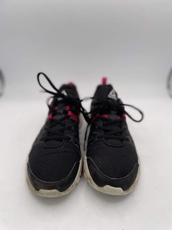 Reebok RealFlex Sneaker Women's Sz 8 Black Pink Mesh Low Top Running Shoes - Image 2 of 4